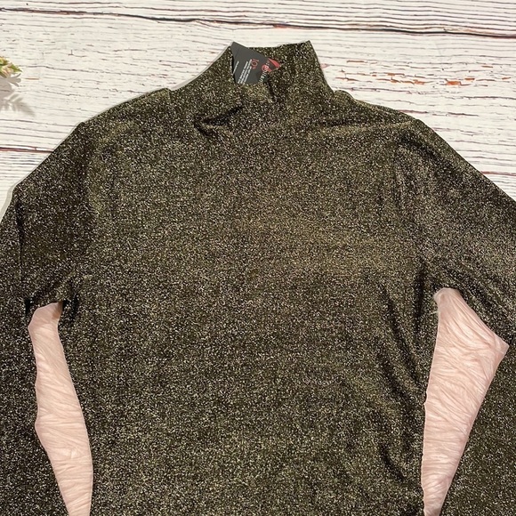 NWT n:philanthropy DEMETRA Ruched Side Mini DRESS Gold Shimmer - Picture 9 of 11